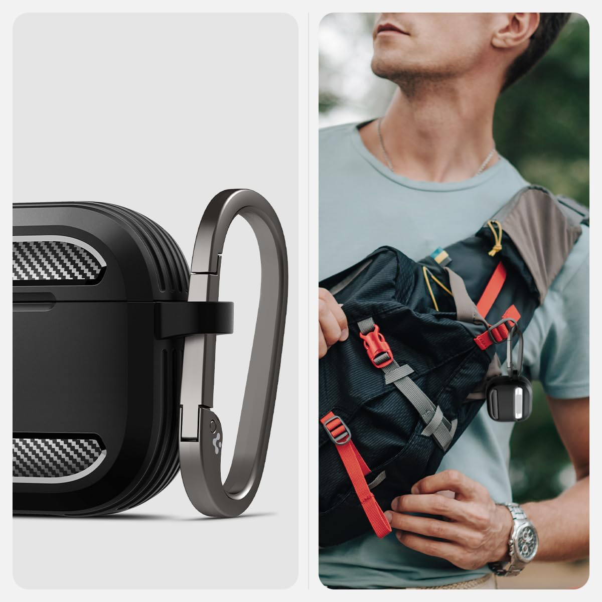 Etui Spigen Rugged Armor do Apple AirPods 4, czarne